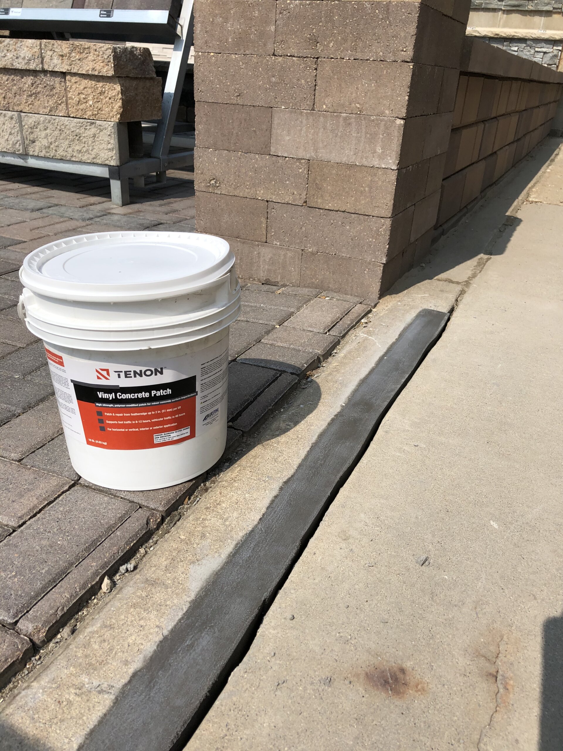 Patch concrete like a professional with tenon vinyl concrete patch